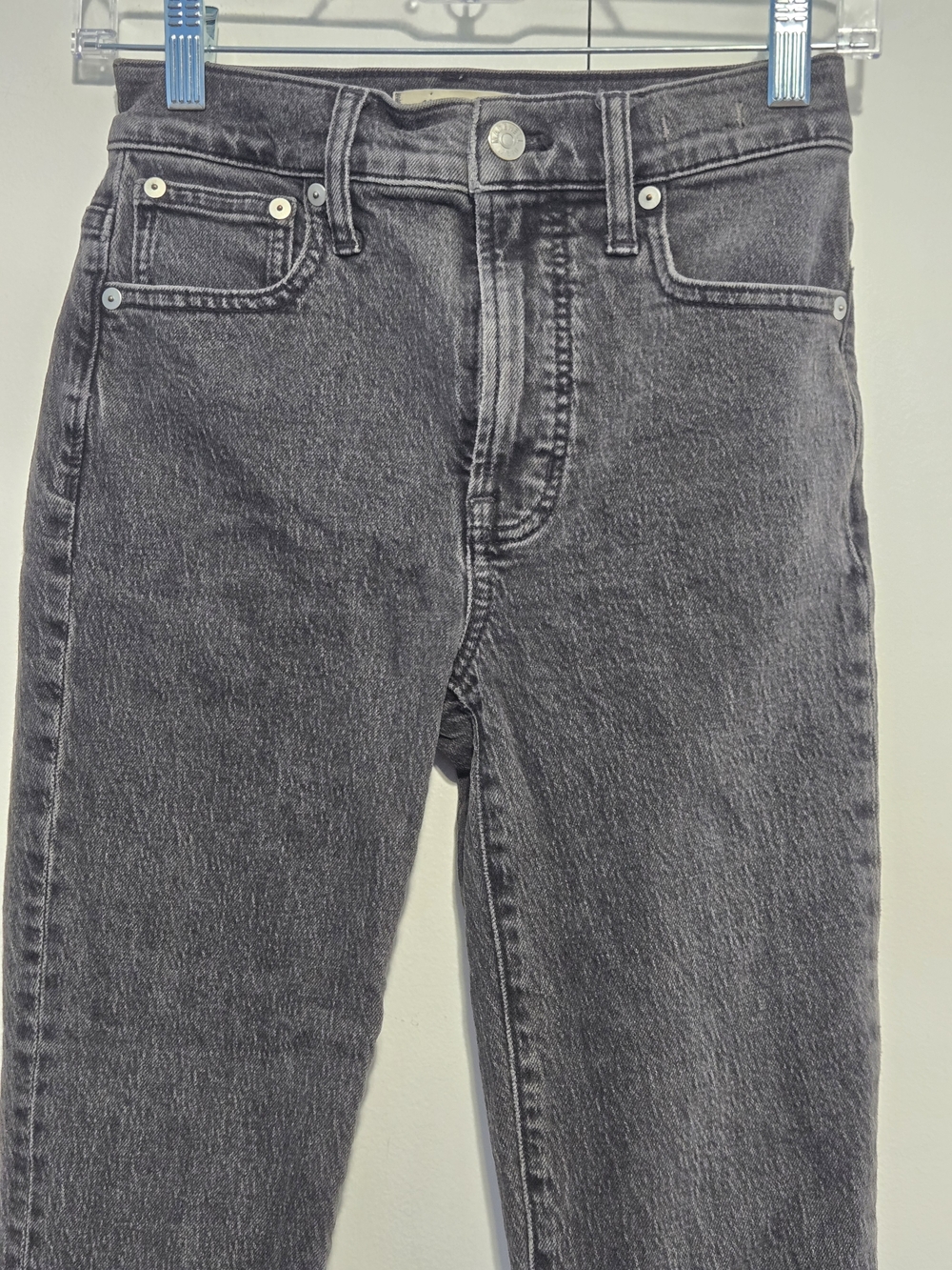 Madewell The Perfect Vintage Jean 23P Black High Rise Straight Crop Petite - Picture 5 of 8